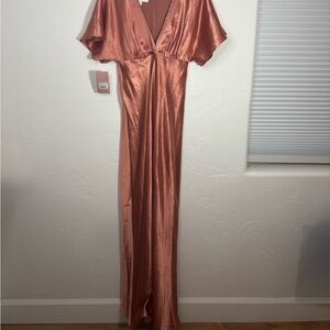 Birdy Grey terra-cotta Maxi Dress with Wrap Front and Flowy